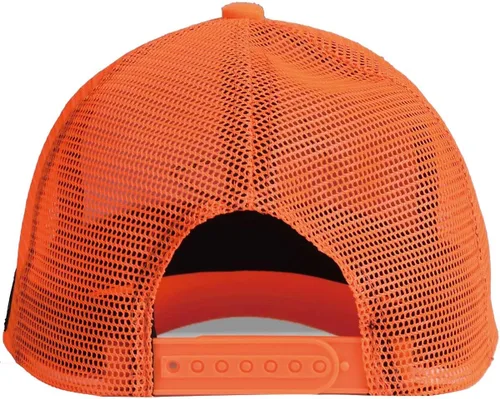 Vista 5 de EDTREK Performance Trucker - Gorra de caza de malla transpirable - Sombrero de camuflaje de madera y sombrero de caza naranja