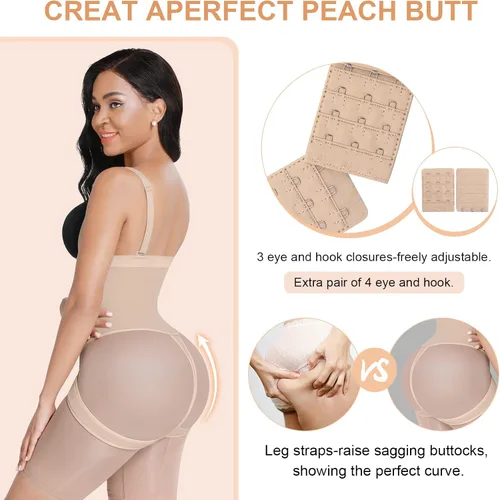 Vista 3 de FeelinGirl Faja moldeadora para mujer, firme, triple control de abdomen, pantalones cortos Faja levanta glúteos, moldeador de cuerpo invisible