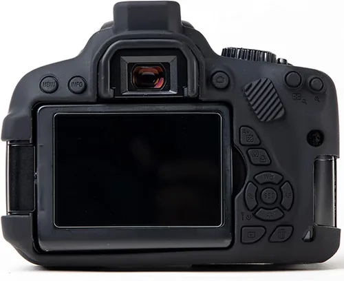 Vista 2 de Cubierta de cámara de silicona segura profesional Carcasa protectora de goma para Canon EOS 600D 650D 700D DSLR estuche de cámara (negro)
