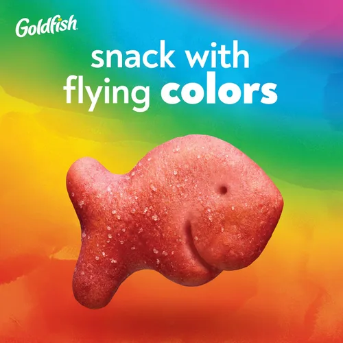 Vista 3 de Goldfish Colors Galletas de Queso Cheddar, Galletas de Aperitivo Horneadas, Bolsa de 6.6 oz (Paquete de 2)