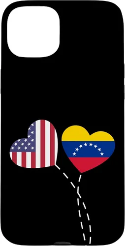 Vista 9 de Funda para iPhone 13 Pro Max Loving Venezuela USA Flag Heart Venezuelan Americans Love Case