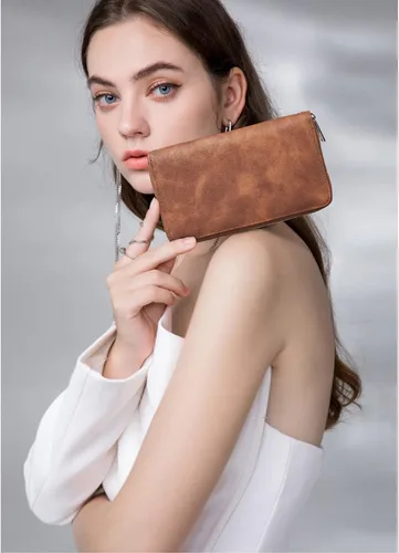 Vista 9 de BROMEN Mochila para mujer diseño de cuero bolso de hombro grande para mujer con carteras de mujer