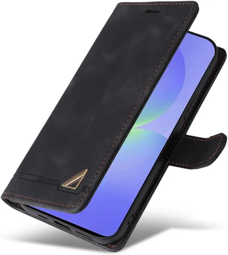 Vista 4 de Compatible con Redmi A1 4G / A2 4G Flip Kickstand (piel sintética), cierre magnético, ranura para tarjetas, estilo cartera, funda protectora