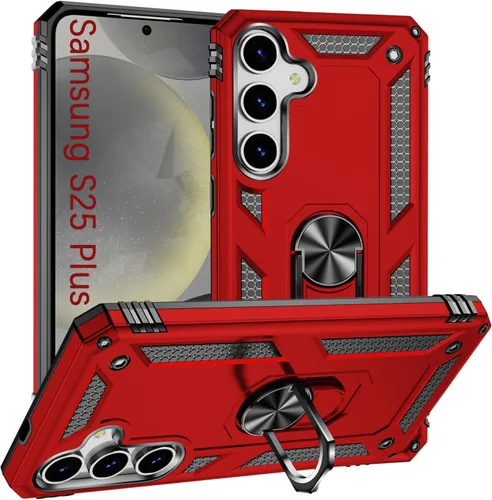 Vista 27 de Korecase - Carcasa para Samsung Galaxy S10E con soporte de anillo, color Negro