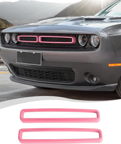 Vista 13 de Hoolcar Front Grille Radiator Grille Insert Cover Grillwork Trim Compatible with Dodge Challenger 2015-2025+, Exterior Accessories, Black, 2pcs Negro
