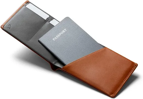Vista 3 de Bellroy Billetera de viaje, titular de documentos de viaje (pasaporte, billetes, efectivo, tarjetas y bolígrafo) -, Caramelo, Wtrb