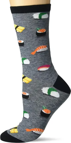 Vista 95 de K. Bell, calcetines retro varsity de lechuga para mujer Adultish (negro)