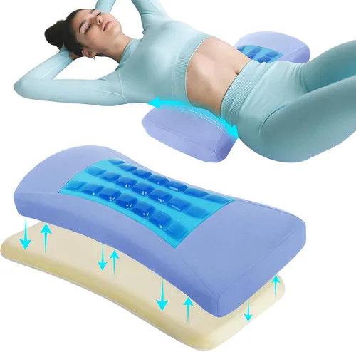 Vista 10 de Almohada de Soporte Lumbar para Cama para Aliviar el Dolor de Espalda Baja con Gel Refrescante: Almohada de Ciática de Espalda Baja