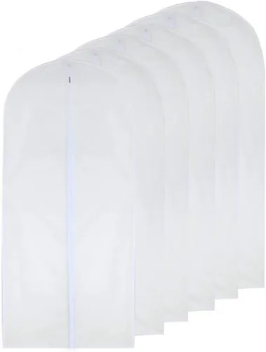 Vista 33 de Bolsas transparentes para colgar ropa de viaje (juego de 6) bolsas de traje para almacenamiento de ropa, bolsas de almacenamiento de ropa, funda