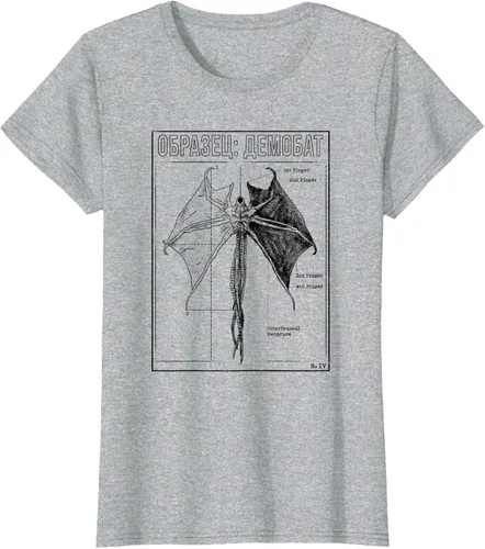 Vista 8 de Stranger Things 4 Demobat Biology Camiseta, Blanco, S