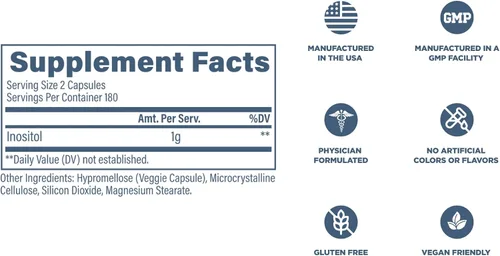 Vista 6 de Revive MD - Suplemento de inositol para hombres y mujeres, apoyo del estado de ánimo, equilibrio hormonal y salud reproductiva, apto para veganos