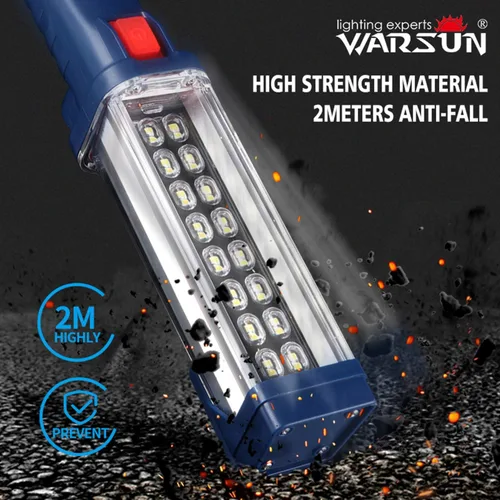 Vista 9 de WARSUN Y36 y ZJ889 luces de trabajo LED recargables magnético mecánico luz de trabajo portátil para acampar reparación de coches altos lúmenes