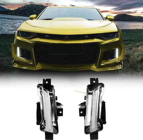 Vista 6 de Cubierta de parachoques delantero para Chevrolet Camaro 2014-2015 con luces