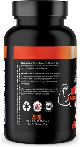 Vista 3 de Angry Supplements BCAA - Tabletas complejas de aminoácidos para recuperación de entrenamiento, fuerza y reparación con L-leucina, L-isoleucina