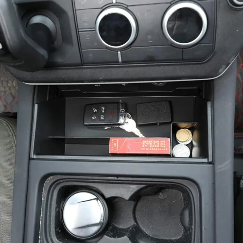 Vista 3 de Caja de almacenamiento de plástico ABS para consola central de automóvil para Land Rover Defender 110 2020 2021 (estilo D)