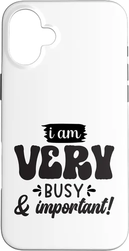 Vista 23 de Very Busy & Important Retro Groovy Text Design Case for iPhone 17