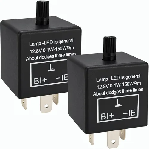 Vista 8 de Relé intermitente LED CF-13, relé de señal de giro ajustable de 3 pines CF13 EP34 - Relé intermitente para luces LED, resuelve problemas