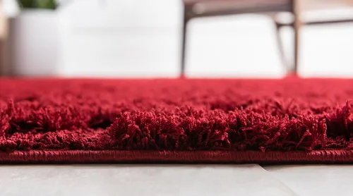 Vista 3 de Unique Loom Floral Shag Collection - Alfombra tallada (2 x 3 pies 1 pulgada, rectangular, rojo)