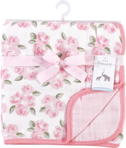 Vista 2 de Little Treasure Manta de muselina de algodón unisex para bebé, manta Tranquility, Beyoutiful, talla única