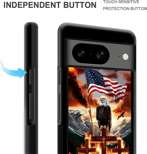 Vista 1134 de Compatible con Google Pixel 4A 5G Mobile Case Creative Acrylic Panel trasero Silicona Protección Grip especialmente diseñado para Google Pixel 4A 5G