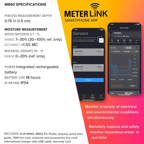 Vista 6 de Medidor de humedad Flir MR60