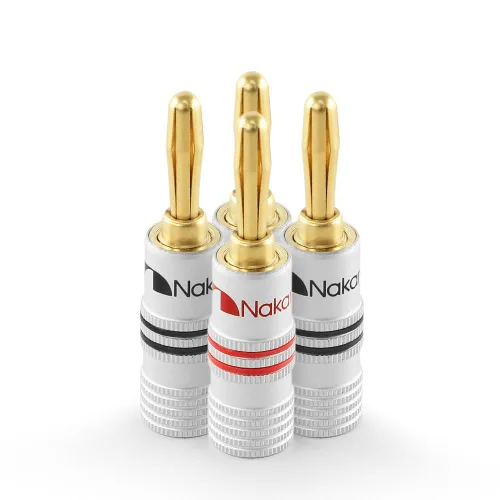 Vista 16 de Nakamichi Excel Series - Enchufes tipo banana chapados en oro de 24 quilates, calibre 18 AWG, tamaño de 0.157 in para altavoces, amplificador