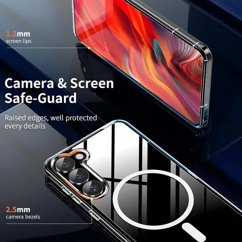 Vista 6 de Funda magnética diseñada para Samsung Galaxy S23+ Plus [compatible con MagSafe], protección contra caídas de grado militar [nunca amarillento] Funda