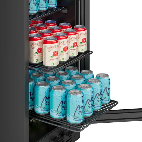 Vista 4 de EdgeStar BBR901BL Centro de bebidas integrado de 15 pulgadas de ancho con 80 latas con diseño delgado - negro