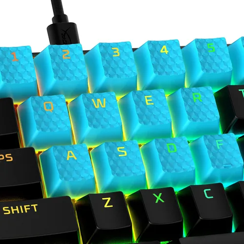 Vista 10 de HyperX Teclas de goma Kit de accesorios para juegos 19 teclas diseño inglés EEUU azul
