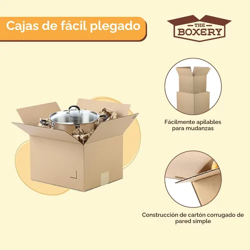 Vista 5 de The Boxery Cajas de mudanza 10 unidades medianas 18x14x12 pulgadas