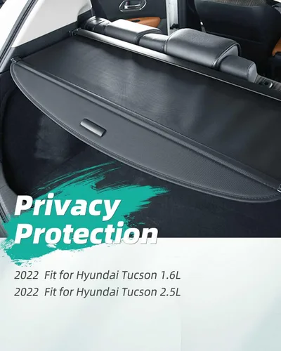 Vista 5 de SCITOO Cubierta de Carga Sombrilla 2022-2024 Compatible con Accesorios para Hyundai Tucson, Protector Retráctil para Maletero Trasero, Privacidad