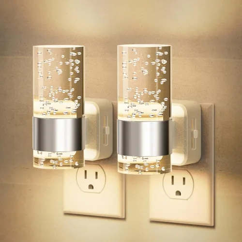 Vista 15 de JandCase Luz nocturna, luces nocturnas automáticas enchufables a la pared, luz nocturna LED regulable con brillo ajustable, luces nocturnas