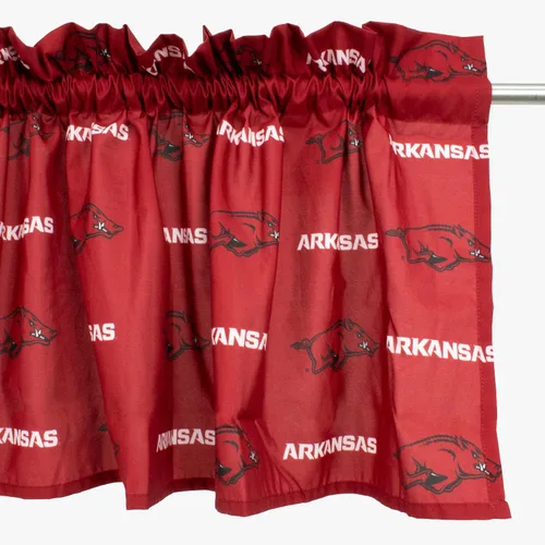 Vista 2 de College Covers Everything Comfy Arkansas Razorbacks - Cenefa de cortina estampada - 84 x 15 pulgadas