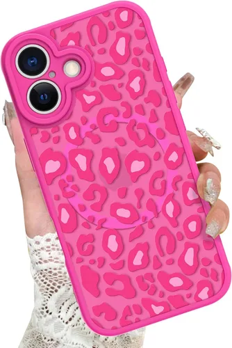 Vista 74 de KANGHAR - Funda para iPhone 11 [Compatible con Magsafe] Patrón estampado de leopardo Lindo guepardo Funda protectora magnética para niñas, mujeres