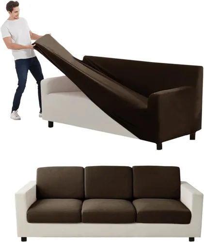 Vista 12 de Funda para Sofá de Terciopelo, Fundas Elásticas para Sofá para Funda Principal Separada/Respaldos y Cojines de Asiento, Funda para Sofá, para Fundas