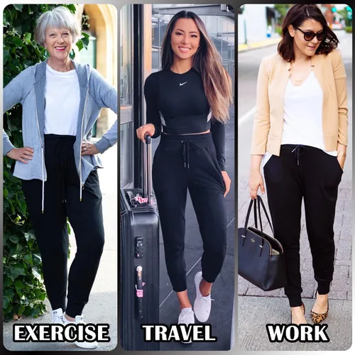 Vista 6 de FULLSOFT - Paquete de 3 pantalones deportivos para mujer, leggings atléticos con bolsillos para entrenamiento, yoga o correr