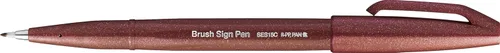 Vista 20 de Bolígrafo Pentel Fude Touch, negro, tipo pincel con punta de fieltro (SES15C-A)