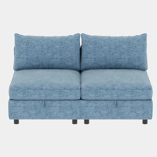 Vista 4 de ERYE Sofá modular de 68 pulgadas con asiento profundo, sofá modular de almacenamiento con respaldo y reposabrazos de combinación gratuita, sofá