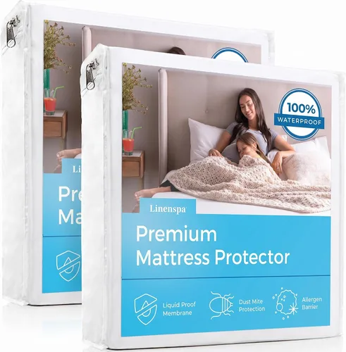 Vista 13 de Linenspa - Protector de colchón impermeable, transpirable, silencioso