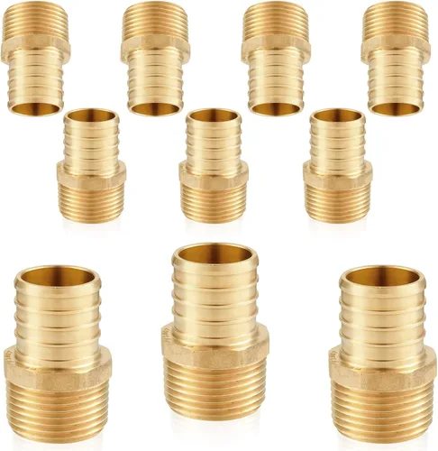 Vista 16 de 2 accesorios HeSun PEX, adaptador NPT macho de 3/4 pulgadas de crimpado x 1