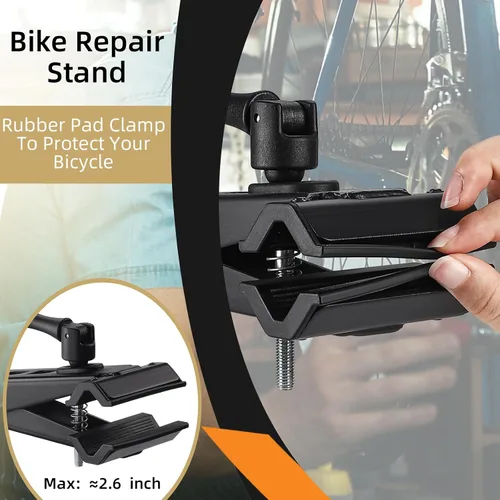 Vista 5 de West Biking Soporte para bicicleta (máximo 88 libras) para mantenimiento con abrazadera ajustable, soporte de reparación de bicicletas para un fácil