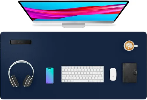 Vista 218 de Aothia - Protector de escritorio de cuero sintético grande, base antideslizante para mouse y superficie para escribir, impermeable, fácil de Agua