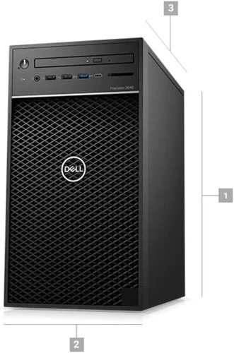 Vista 2 de Dell Precision 3640 Workstation Desktop Core i9-10900 - Disco duro HDD de 1 TB - 32 GB RAM 10 núcleos @ 5.2 GHz Win 11 Pro Negro (renovado)