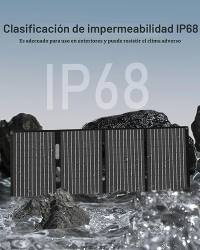 Vista 5 de ELECAENTA Panel solar de 40 W, USB C, salida USB A y CC de 18 V, impermeable IP68, cargador solar ETFE portátil plegable compatible con iPhone