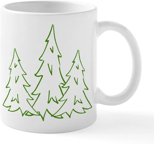 Vista 17 de CafePress Cardinal In Snowy Tree - Taza de café de cerámica (11 oz)