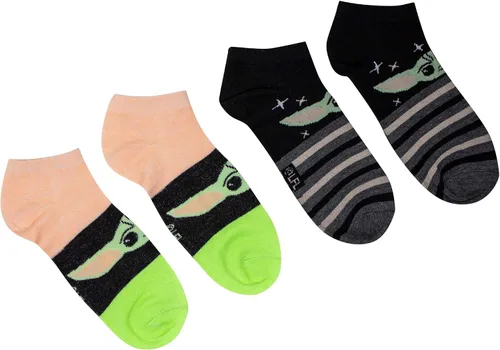 Vista 3 de Star Wars The Mandalorian The Child Baby Yoda Juniors - Calcetines de tobillo (6 unidades), Multi, 4-10