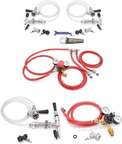 Vista 5 de K&B Keezer/Kegerator - Kits de conversión de sistema de cerveza de barril para refrigerador (variaciones de tamaño) (1 grifo)