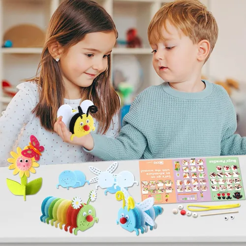 Vista 5 de Kit de manualidades Coola para niños de 4 a 8 años, Artes y manualidades para niños, Manualidades de fieltro para niños pequeños de 8 piezas