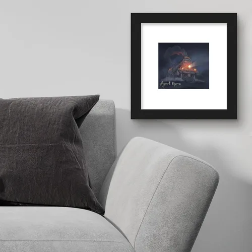 Vista 3 de Trends International Gallery Pops Harry Potter - Póster de pared Glimmer Hogwarts Express, 12.00 x 12.00 pulgadas, versión de marco negro