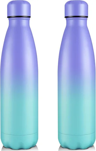 Vista 28 de Volhoply Botellas de agua aisladas de 25 onzas, paquete de 1/2/4, termo de acero inoxidable de doble pared que mantiene el frío y el calor, botella